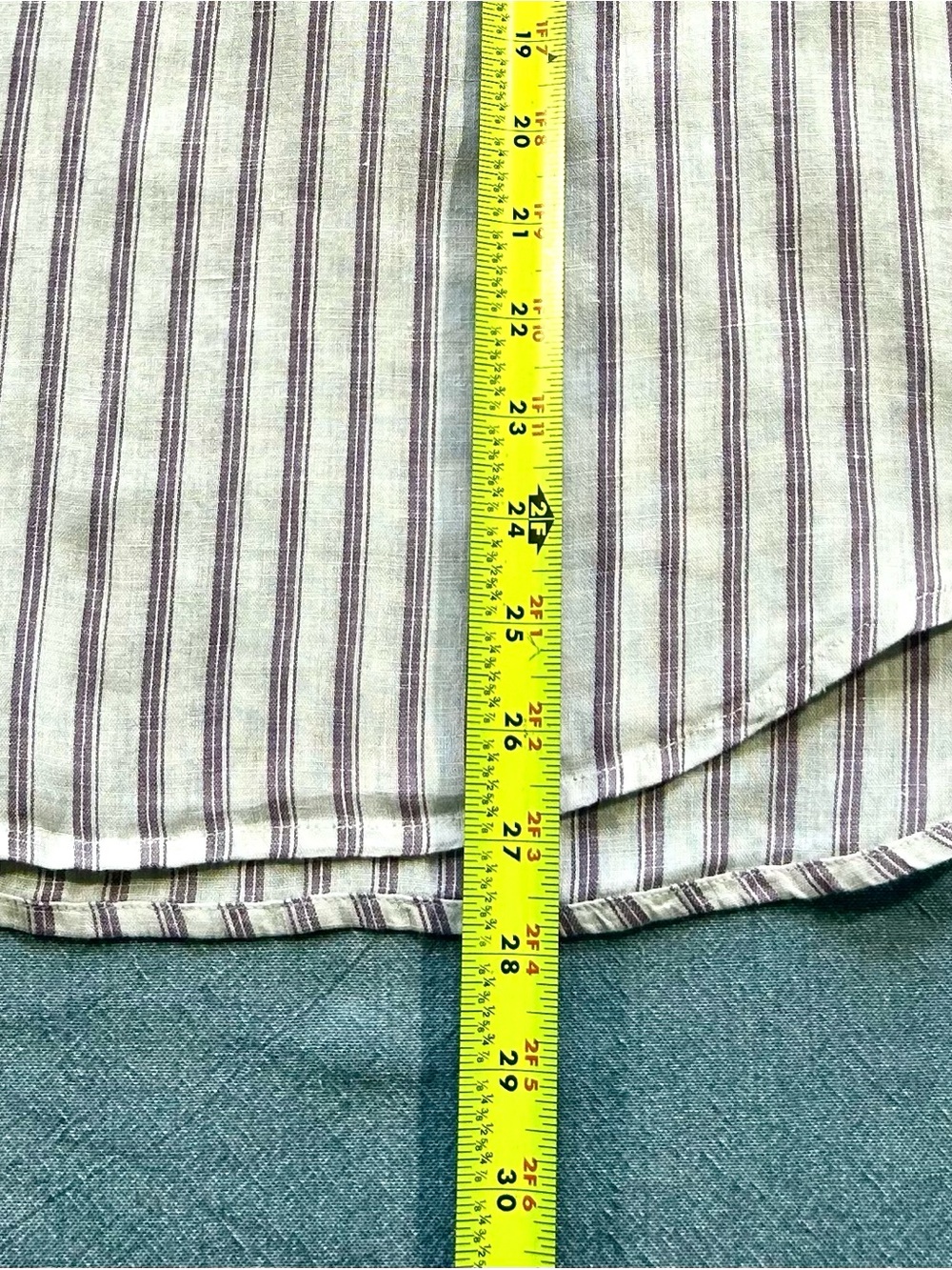 Lauren Ralph Lauren Linen White Top with Purple Stripes - Picture 4 of 10